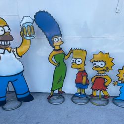 Simpson Family Handcrafted Metal One Of kind Home Decor Man Cave Yard Art 