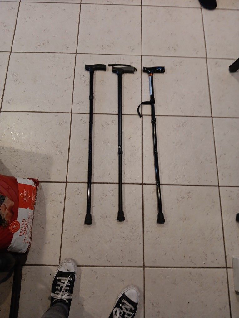 Foldable Canes Metal For Walking 3 Available