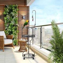 Bird stand, 72 in. H Parrot Stand Large Bird Playstand Feeder Perch,NEW