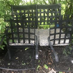 Patio Set With 4 Chairs 100    Bench 2 Chairs 125.00
