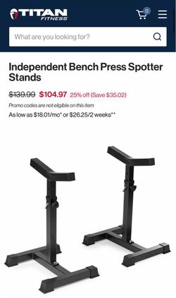 Independent Bench Press Spotter Stands