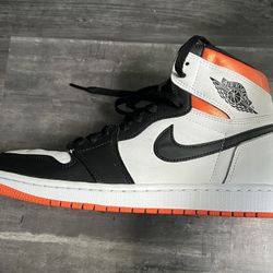 nike Air Jordan Retro 1 Hi White Orange Black 