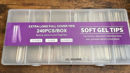 Soft Gel Nail Tips 2XL Square