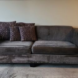 Cindy Crawford Home Gray Sofa 