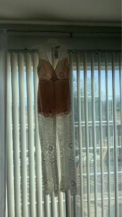 White Crochet Jumpsuit