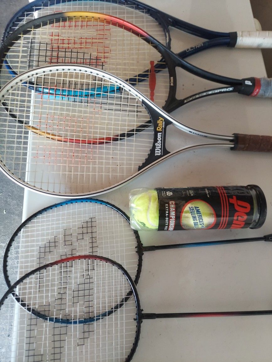 Tennis and Badminton Rackets