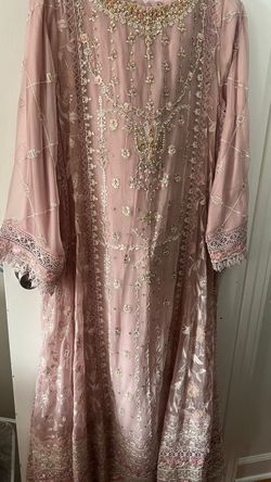 Pink Embroidered South Asian Formal Dress