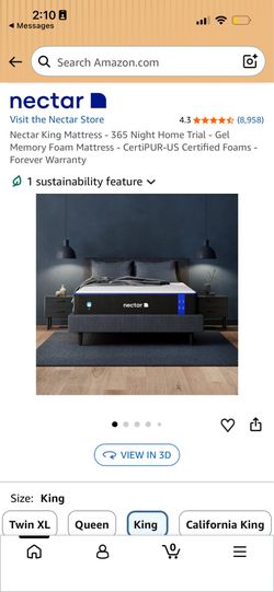 Nectar King Size Mattress LIKE NEW