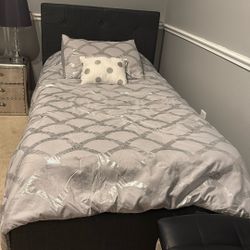 2 Twin Size Bed Frames Barely Used With Mattresses