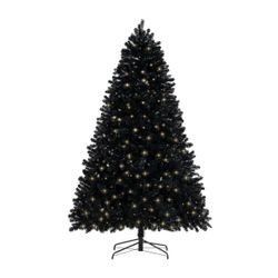 🎄 7.5 Ft Black Pre-Lit Christmas Tree – Make an Offer! 🎄