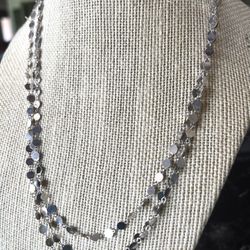 Sterling Silver Italian Strand Layered Necklace 