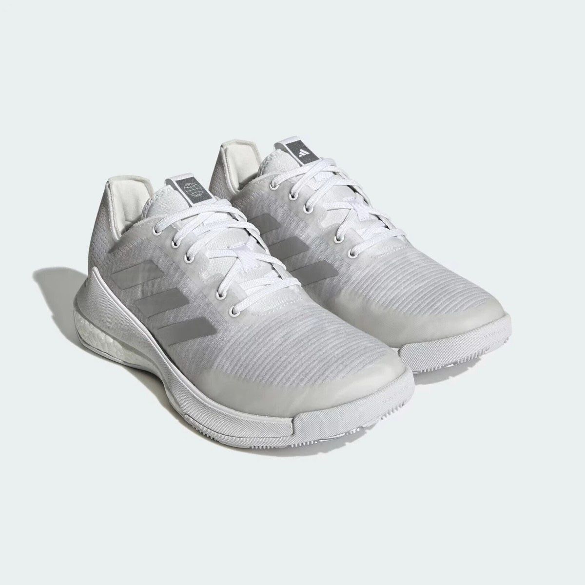 NEW Adidas CrazyFlight Volleyball Shoes White Silver HR0635 Women’s Size 8.5 And 7.5