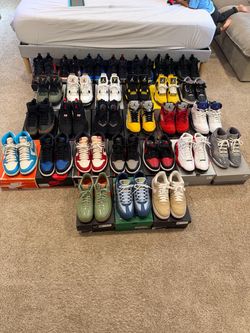 Large Nike Air Jordan Sneaker Collection Lot