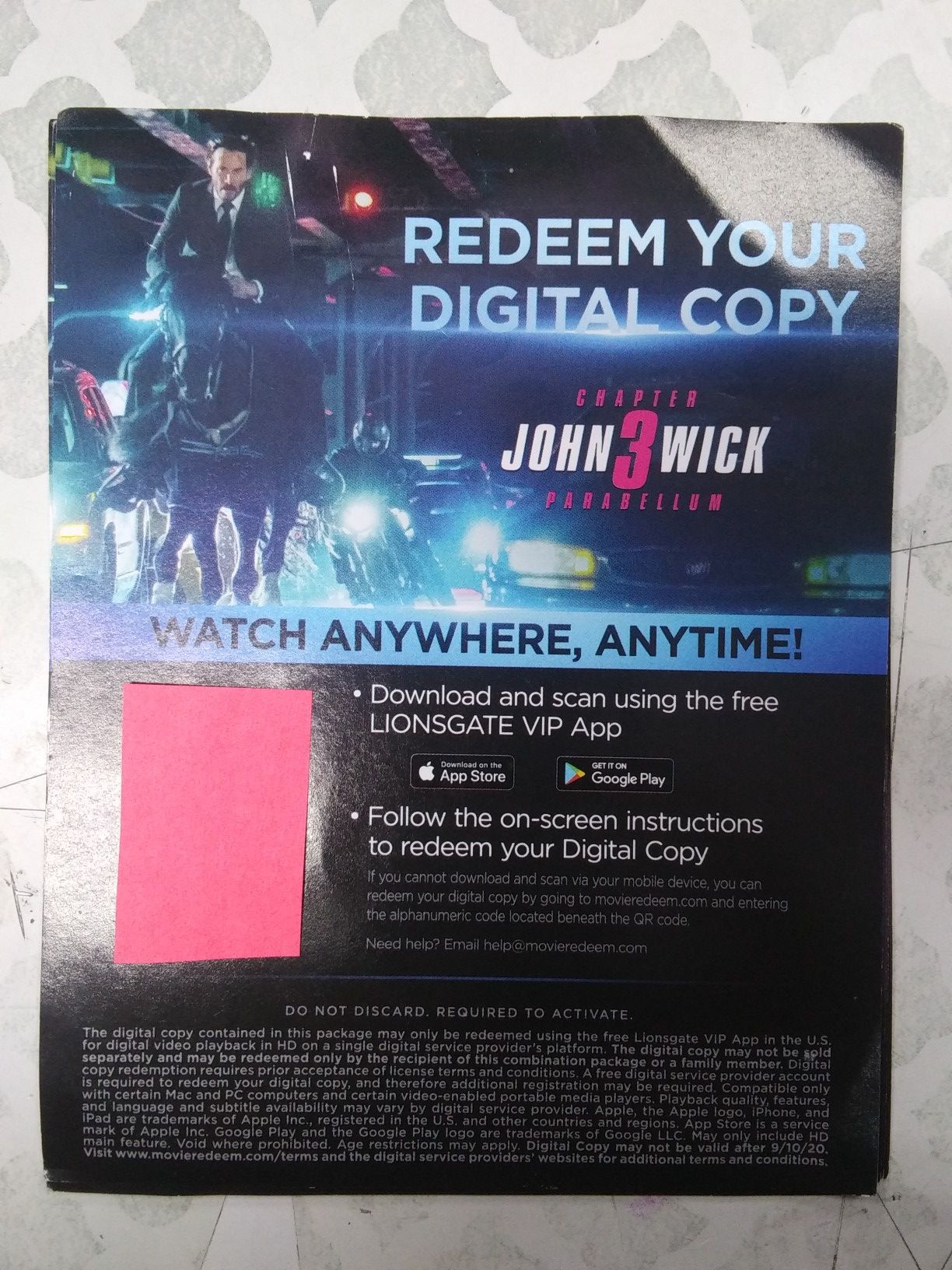 JOHN WICK 3 (DIGITAL MOVIE)