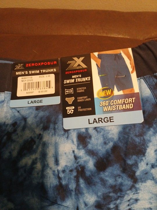 ZeroXposur Mens Swim Trunks Large - NEW W/ TAGS
