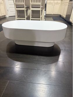 Coffee Table- Oval White