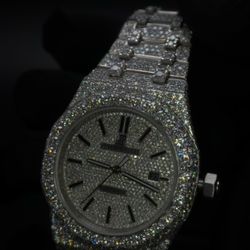 💎 VVS Moissanite Fully Iced Out Watch – Handset Stones