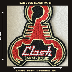 SJ Clash Patch Iron or Sew On Embroidered Vintage 1996