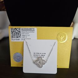 💎 GRA Certified Moissanite Cluster Pendant Bracelet – Sterling Silver Sparkle 💎