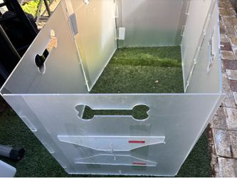 Acrylic playpen for small dogs, puppies, cats, and rabbits