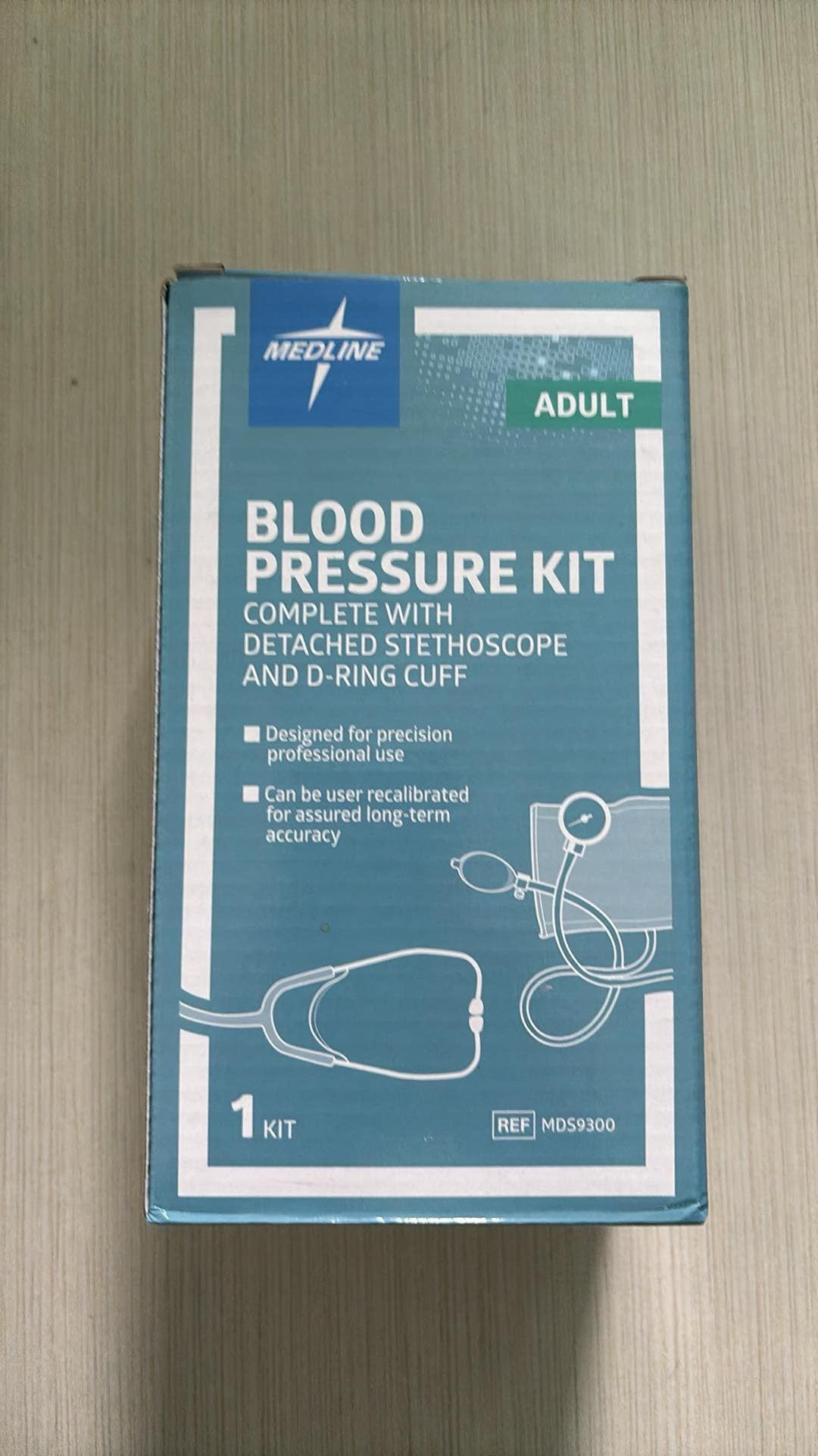 New Medline Adult Pressure Kit With Stethoscope And D-ring Cuff
