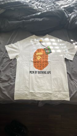White MCM Bape Tee