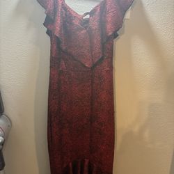 Red Shiny Christmas Dress 