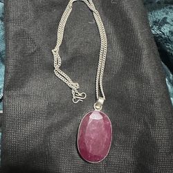Ruby Gem In Sterling Silver 