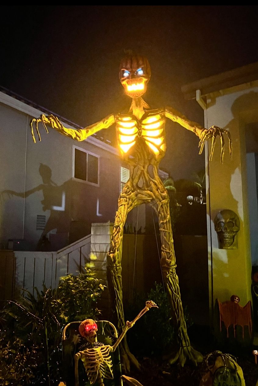 Halloween 12ft Pumpkin Head Skeleton