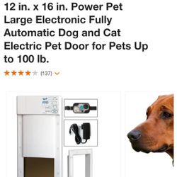 12 X 16 Power Pet Large Electronic Fully Automatic Pet Door For Pets