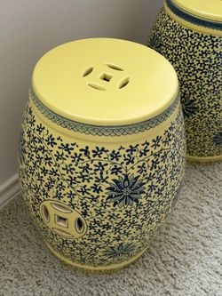 Pair of ceramic stools