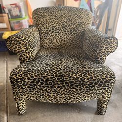 Leopard Print Accent Chair