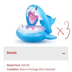 NEW in Box! Baby Shark Pool Float - 2 Available
