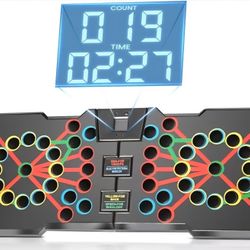 Push Up Board, with Automatic Count & Timer, Updated Foam Handles, Portable Home Workout Equipment, Push Up Strength Training Equipment