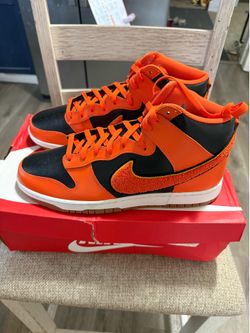 Nike Dunk High Retro “Chenille Swoosh” – Safety Orange – Men’s Size 12