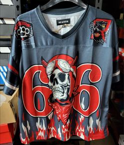 *NEW* REASON Bat Out of Hell Route 66 "Halloween" Jersey Size Men’s Small