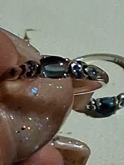 PANDORA DISNEY AUTHENTIC ALLADINS PRINCESS JASMINES BLUE CRYSTAL RINGS STERLING SILVER SIZES 678 AVAILABLE