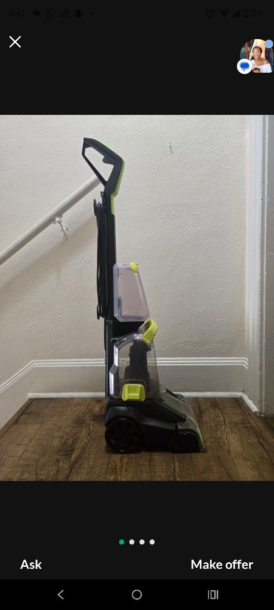 BISSELL TurboClean PowerBrush Pet Carpet Cleaner – 2806: Electric Rug Shampooer, Lightweight, Motorized Brush, 20ft Cord