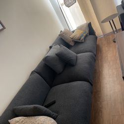 Grey Couch With Two Other Arm Chair Together Or Apart