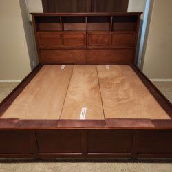 King Platform bed frame with tons of storage.