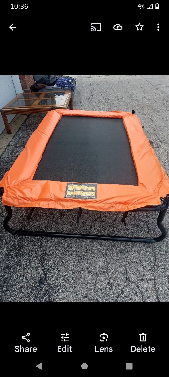 Trampoline. 7foot By 4 foot