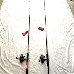 Brand new with tags Abu Garcia & UglyStik medium action, fishing rod, and reel combos