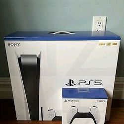  Sony Playstation 5 PS5 Disc Edition Console Bundle - White Controller
