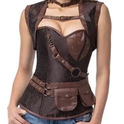 Brown Gothic Steampunk Corset More Colors
