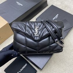  YSL Puffer Quilted Lambskin Crossbody LouLou Bag