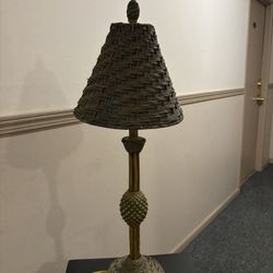Walnut Pineapple Lamp (Bamboo) - 2.5ft Tall