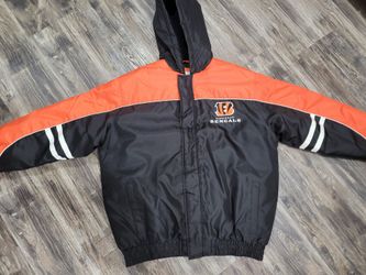 NFL Cincinnati warm Full Zip hooded Jacket Coat Size XL