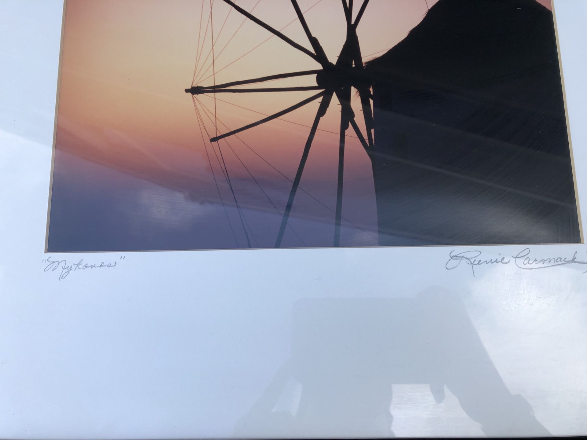 Two original photo art pieces signed by artist