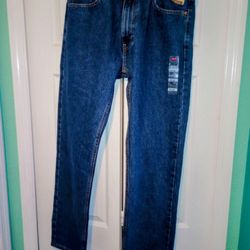 New Mens Levis 505 Red Tag 33x32 Blue Jeans Pants 