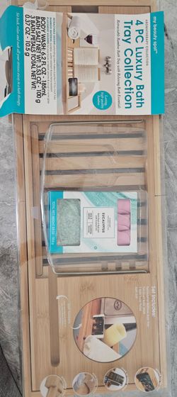 Bamboo bath tray